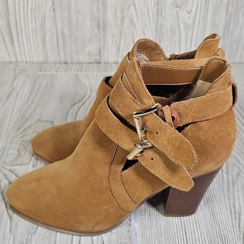 Michael Kors Walden Suede Leather Ankle Boots Womens Size 6